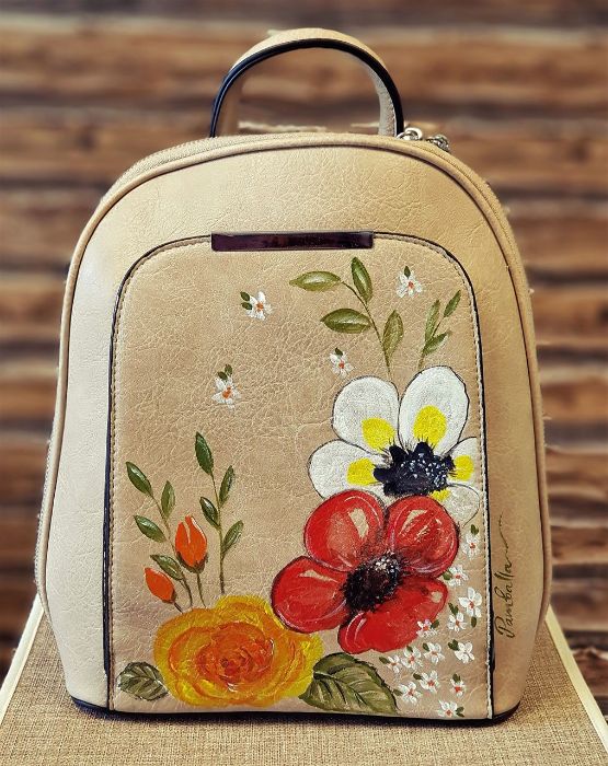 Снимка на Flower ecru backpack 