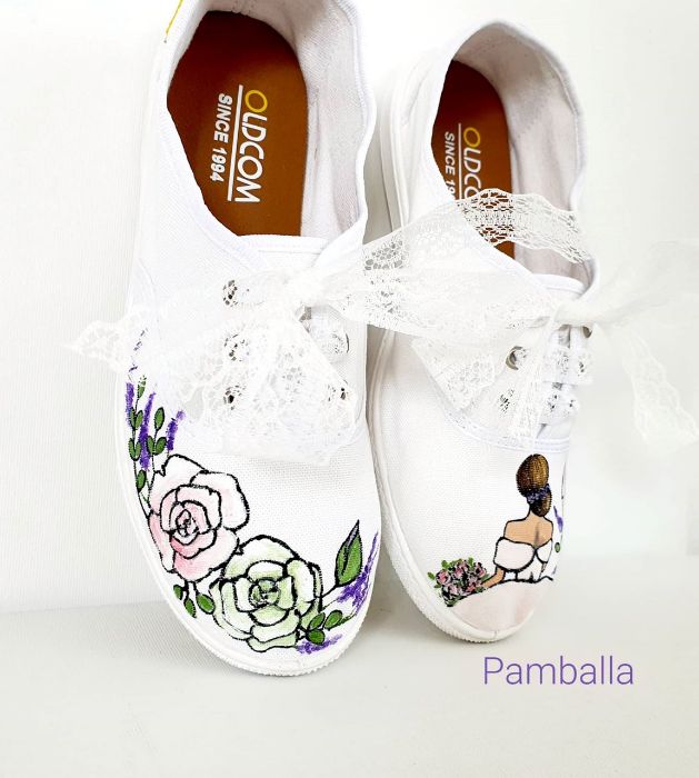 Снимка на Roses and Lavender wedding sneakers