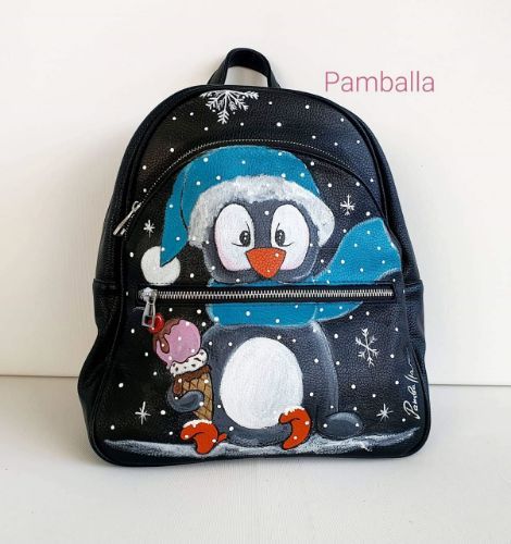 Снимка на Penguin black 3 pocket backpack 